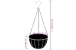 vidaXL 319357 Hanging Planters 4 Pcs With Coco Liners Black ÃÂ 30x52cm Steel vidaXL 319357 Hanging Planters 4 Pcs With Coco Liners Black ÃÂ 30x52cm Steel