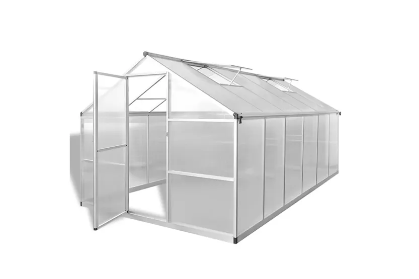 Vidaxl Reinforced Aluminium Greenhouse With Base Frame 9.025 M² Vidaxl Reinforced Aluminium Greenhouse With Base Frame 9.025 M²