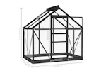 vidaXL 3082333 Glass Greenhouse Anthracite 155x103x191cm Aluminium vidaXL 3082333 Glass Greenhouse Anthracite 155x103x191cm Aluminium