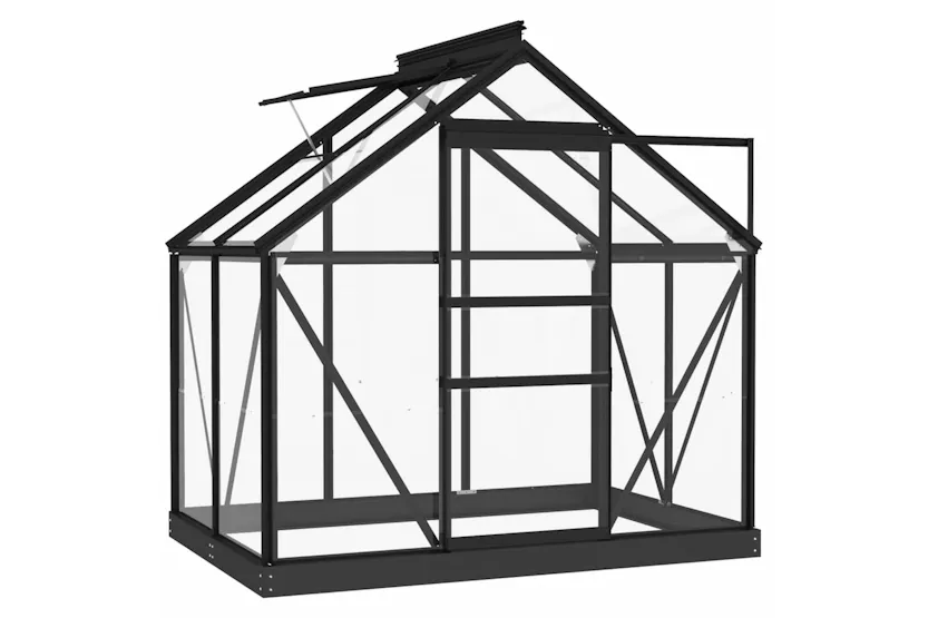vidaXL 3082333 Glass Greenhouse Anthracite 155x103x191cm Aluminium vidaXL 3082333 Glass Greenhouse Anthracite 155x103x191cm Aluminium