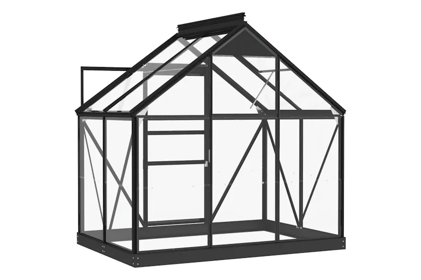 vidaXL 3082333 Glass Greenhouse Anthracite 155x103x191cm Aluminium vidaXL 3082333 Glass Greenhouse Anthracite 155x103x191cm Aluminium