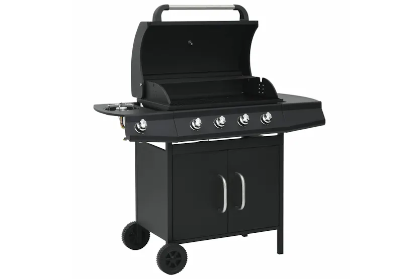 vidaXL 310105 Gas Barbecue Grill 4+1 Cooking Zone Black Steel vidaXL 310105 Gas Barbecue Grill 4+1 Cooking Zone Black Steel