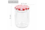 vidaXL 50799 Glass Jam Jars With White And Red Lid 96 Pcs 230 Ml vidaXL 50799 Glass Jam Jars With White And Red Lid 96 Pcs 230 Ml