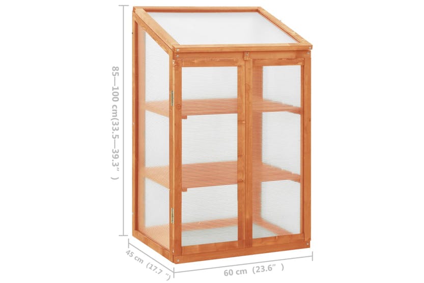 vidaXL 314848 Greenhouse 60x45x100cm Firwood vidaXL 314848 Greenhouse 60x45x100cm Firwood