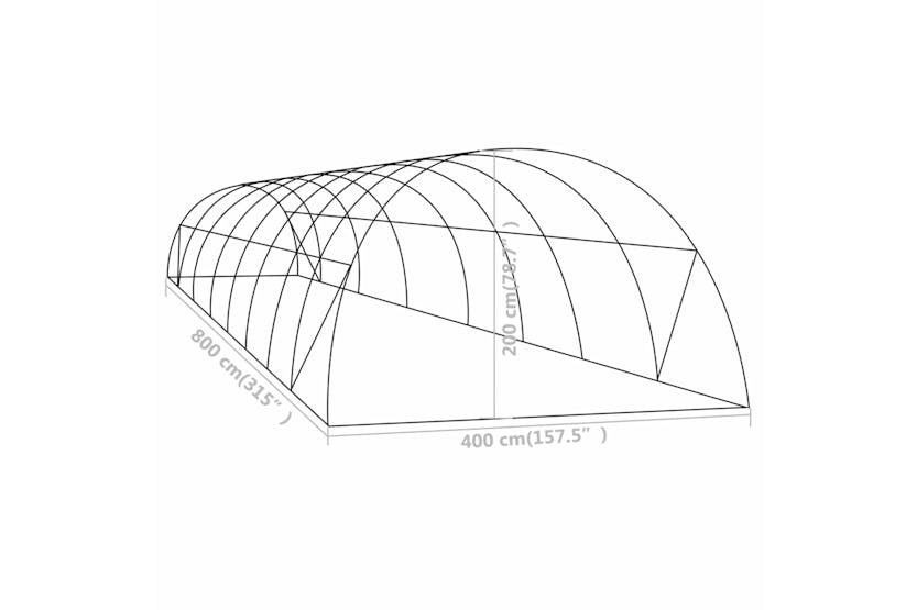 vidaXL 48162 Greenhouse 32 m² 8x4x2 M vidaXL 48162 Greenhouse 32 m² 8x4x2 M