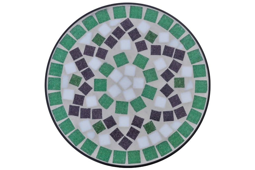 vidaXL 41130 Mosaic Side Table Plant Table Green White vidaXL 41130 Mosaic Side Table Plant Table Green White