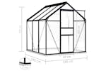 vidaXL 48215 Greenhouse With Base Frame Anthracite Aluminium 3.61 m² vidaXL 48215 Greenhouse With Base Frame Anthracite Aluminium 3.61 m²