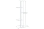 vidaXL 336111 5-floor Flower Stand 43x22x98cm White Metal vidaXL 336111 5-floor Flower Stand 43x22x98cm White Metal
