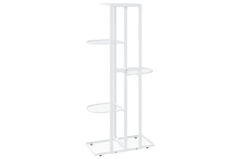 vidaXL 336111 5-floor Flower Stand 43x22x98cm White Metal vidaXL 336111 5-floor Flower Stand 43x22x98cm White Metal
