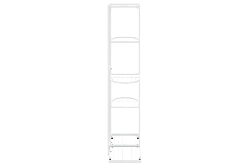 vidaXL 336111 5-floor Flower Stand 43x22x98cm White Metal vidaXL 336111 5-floor Flower Stand 43x22x98cm White Metal