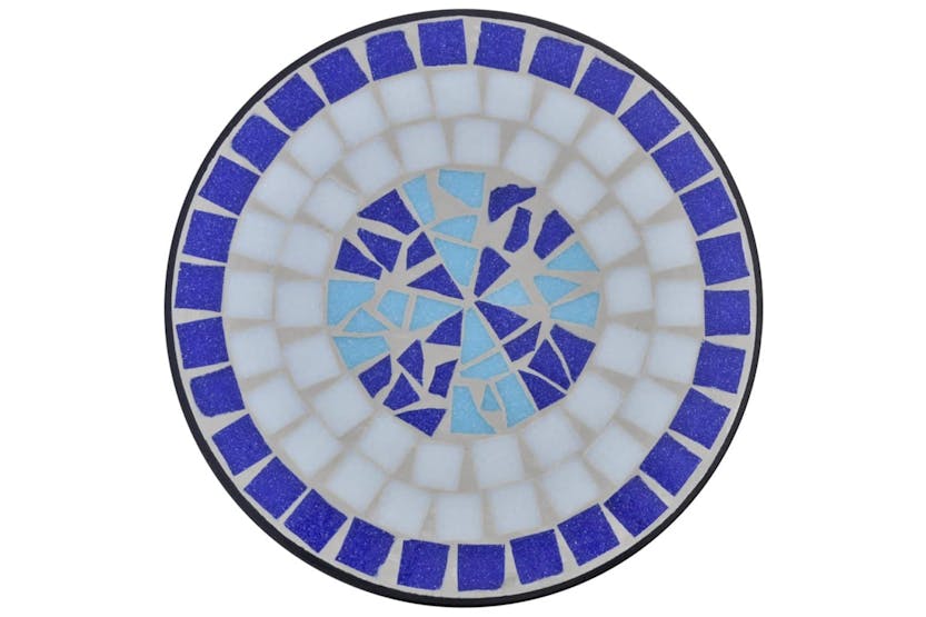 vidaXL 41128 Mosaic Side Table Plant Table Blue White vidaXL 41128 Mosaic Side Table Plant Table Blue White