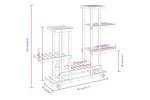 vidaXL 362863 Flower Stand With Wheels 95x25x101cm Solid Wood Fir vidaXL 362863 Flower Stand With Wheels 95x25x101cm Solid Wood Fir