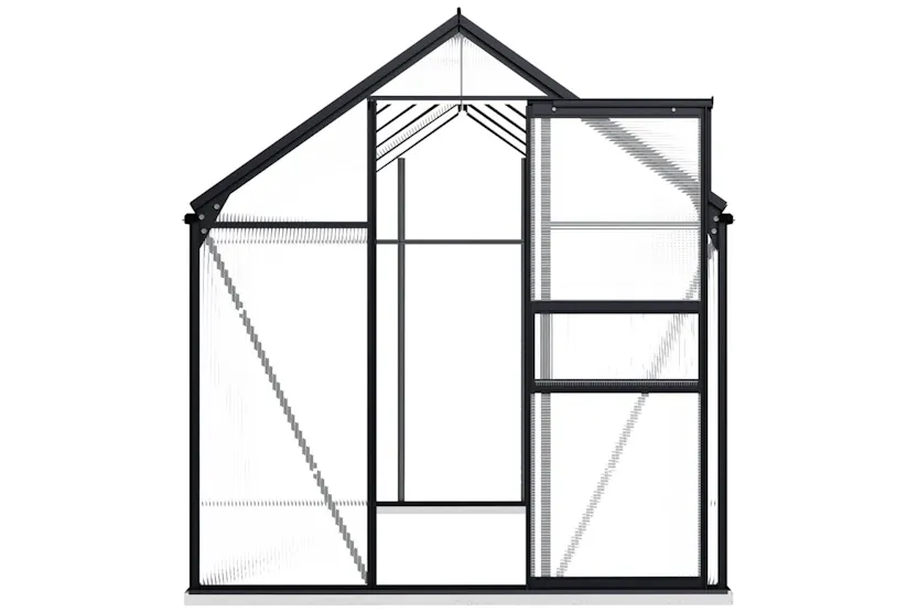 vidaXL 48217 Greenhouse With Base Frame Anthracite Aluminium 5.89 m² vidaXL 48217 Greenhouse With Base Frame Anthracite Aluminium 5.89 m²