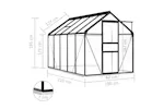 vidaXL 48217 Greenhouse With Base Frame Anthracite Aluminium 5.89 m² vidaXL 48217 Greenhouse With Base Frame Anthracite Aluminium 5.89 m²