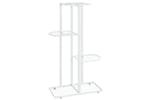 vidaXL 336109 4-floor Flower Stand 43x22x76cm White Metal vidaXL 336109 4-floor Flower Stand 43x22x76cm White Metal