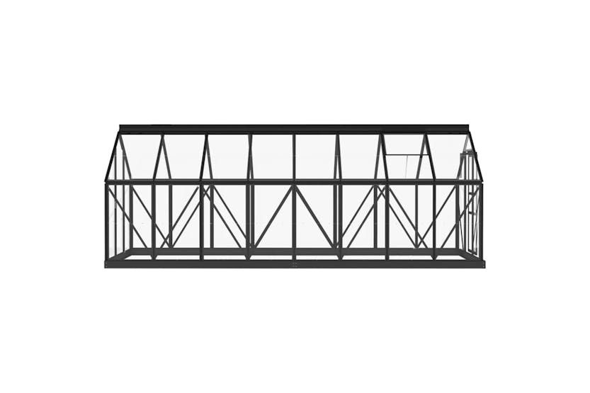vidaXL 3082336 Glass Greenhouse Anthracite 155x395.5x191cm Aluminium vidaXL 3082336 Glass Greenhouse Anthracite 155x395.5x191cm Aluminium