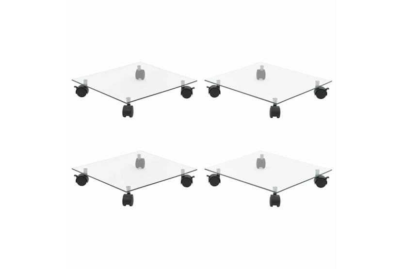 vidaXL 3144027 Plant Rollers 4 Pcs 35x35cm Tempered Glass Square vidaXL 3144027 Plant Rollers 4 Pcs 35x35cm Tempered Glass Square