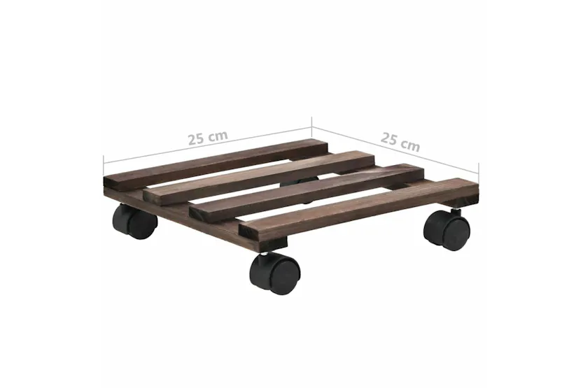 vidaXL 246442 Plant Rollers 4 Pcs Cedar Wood 25x25cm vidaXL 246442 Plant Rollers 4 Pcs Cedar Wood 25x25cm