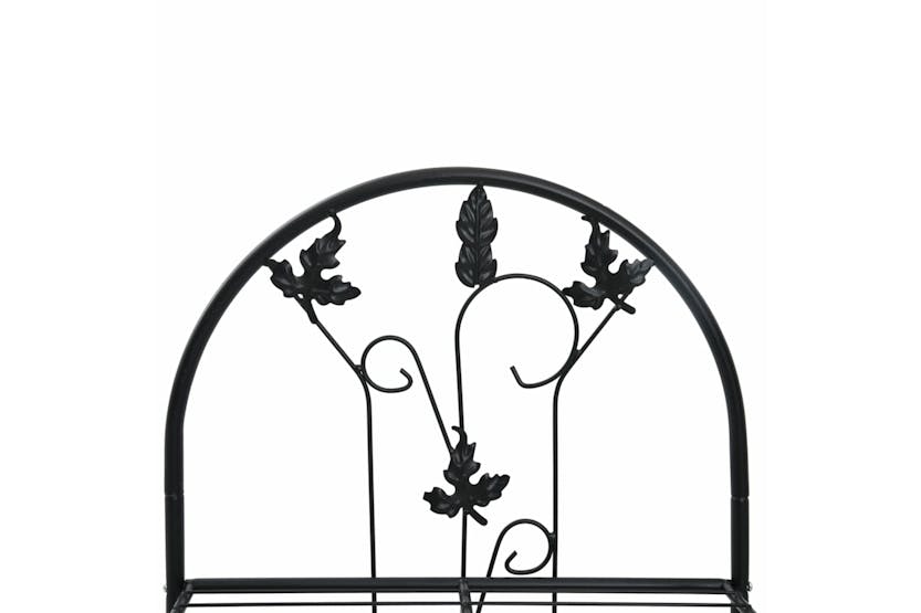 vidaXL 47097 3-layer Plant Rack Black 52x28x128cm Iron vidaXL 47097 3-layer Plant Rack Black 52x28x128cm Iron