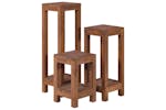 vidaXL 289077 Plant Stands 3 Pcs Solid Teak Wood vidaXL 289077 Plant Stands 3 Pcs Solid Teak Wood