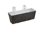 vidaXL 41086 Balcony Trapezoid Rattan Planter Set 50cm 2 Pcs Black vidaXL 41086 Balcony Trapezoid Rattan Planter Set 50cm 2 Pcs Black