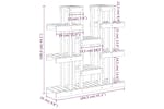 vidaXL 822094 Plant Stand Grey 104.5x25x109.5cm Solid Wood Pine vidaXL 822094 Plant Stand Grey 104.5x25x109.5cm Solid Wood Pine
