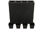 vidaXL 41084 Garden Raised Bed With 4 Pots Poly Rattan Black vidaXL 41084 Garden Raised Bed With 4 Pots Poly Rattan Black