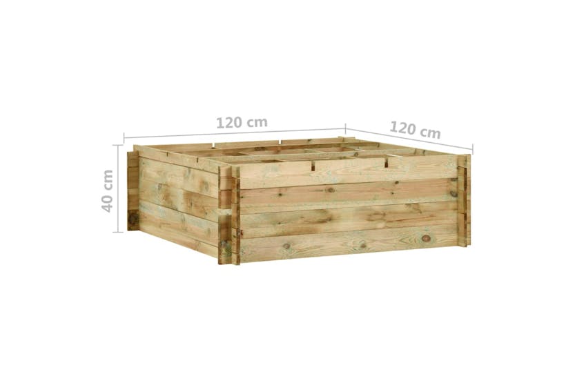 vidaXL 43346 Garden Raised Vegetable Bed Impregnated Pinewood 120x120x40cm vidaXL 43346 Garden Raised Vegetable Bed Impregnated Pinewood 120x120x40cm