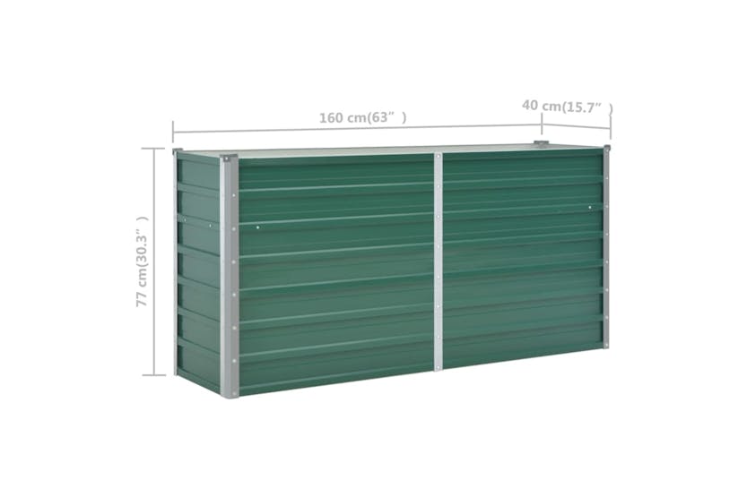 vidaXL 44849 Garden Raised Bed Galvanised Steel 160x40x77cm Green vidaXL 44849 Garden Raised Bed Galvanised Steel 160x40x77cm Green