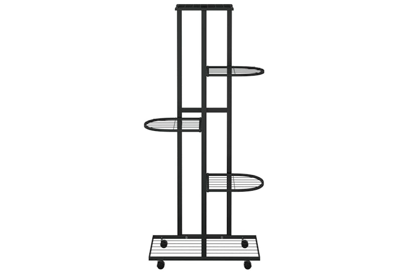 vidaXL 343117 5-floor Flower Stand With Wheels 44x23x100cm Black Iron vidaXL 343117 5-floor Flower Stand With Wheels 44x23x100cm Black Iron