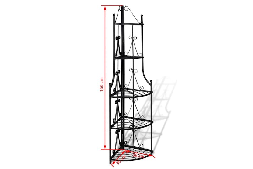 vidaXL 40782 Corner Plant Rack Black vidaXL 40782 Corner Plant Rack Black