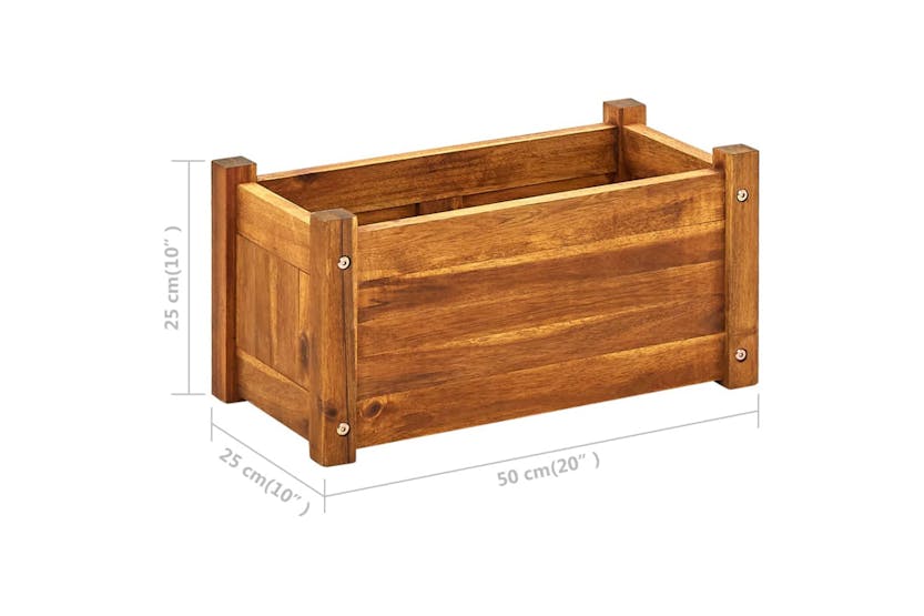 vidaXL 42565 Garden Raised Bed Acacia Wood 50x25x25cm vidaXL 42565 Garden Raised Bed Acacia Wood 50x25x25cm