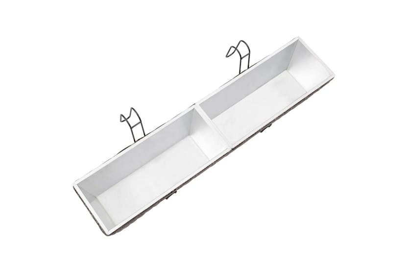 vidaXL 45429 Balcony Raised Beds 2 Pcs 80cm Grey Poly Rattan vidaXL 45429 Balcony Raised Beds 2 Pcs 80cm Grey Poly Rattan