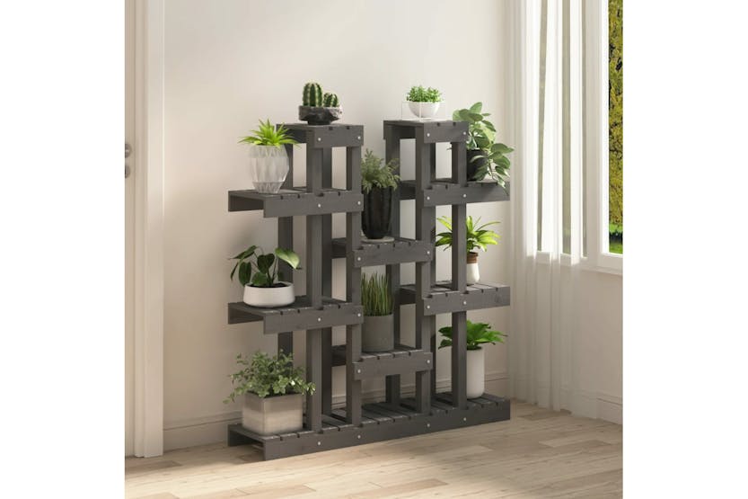 vidaXL 822094 Plant Stand Grey 104.5x25x109.5cm Solid Wood Pine vidaXL 822094 Plant Stand Grey 104.5x25x109.5cm Solid Wood Pine
