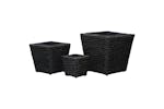 Vidaxl Raised Beds 3 Pcs Water Hyacinth Black Vidaxl Raised Beds 3 Pcs Water Hyacinth Black