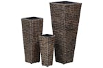 Vidaxl Raised Beds 3 Pcs Water Hyacinth Dark Brown Vidaxl Raised Beds 3 Pcs Water Hyacinth Dark Brown