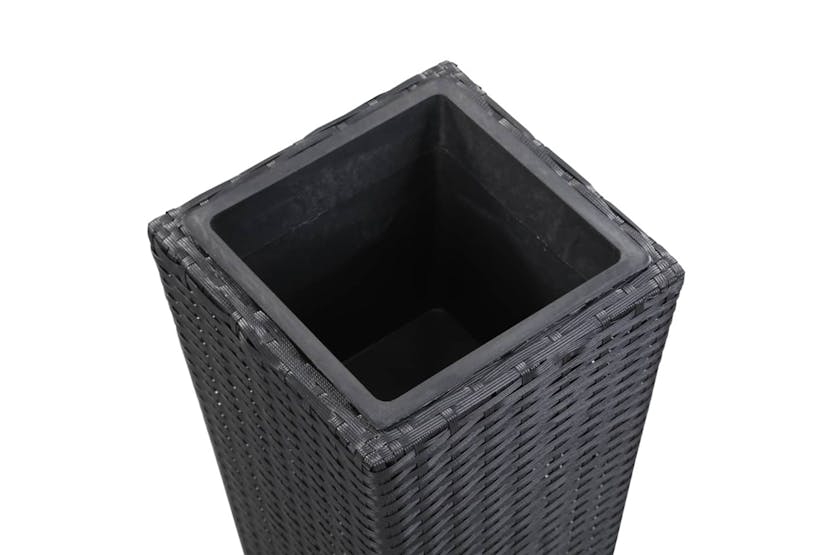 vidaXL 46927 Garden Raised Bed 30x30x80cm Poly Rattan Black vidaXL 46927 Garden Raised Bed 30x30x80cm Poly Rattan Black