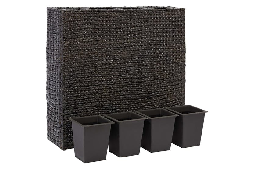 Vidaxl Raised Bed With 4 Pots Water Hyacinth Black Vidaxl Raised Bed With 4 Pots Water Hyacinth Black