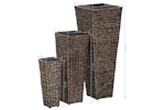 Vidaxl Raised Beds 3 Pcs Water Hyacinth Dark Brown Vidaxl Raised Beds 3 Pcs Water Hyacinth Dark Brown