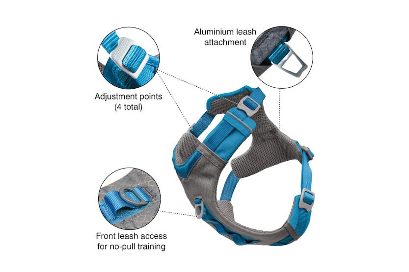 Kurgo KO9351 Journey Air Harness | Blue | Large Kurgo KO9351 Journey Air Harness | Blue | Large