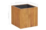 vidaXL 46569 Garden Raised Bed Pot 43.5x43.5x44cm Solid Acacia Wood vidaXL 46569 Garden Raised Bed Pot 43.5x43.5x44cm Solid Acacia Wood