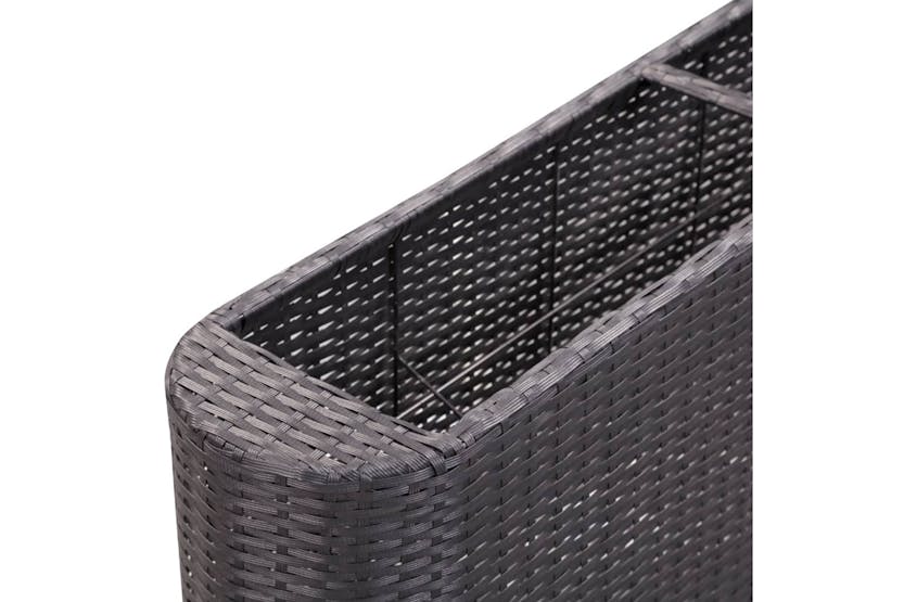 vidaXL 46952 Garden Raised Bed 120x24x40cm Poly Rattan Black vidaXL 46952 Garden Raised Bed 120x24x40cm Poly Rattan Black