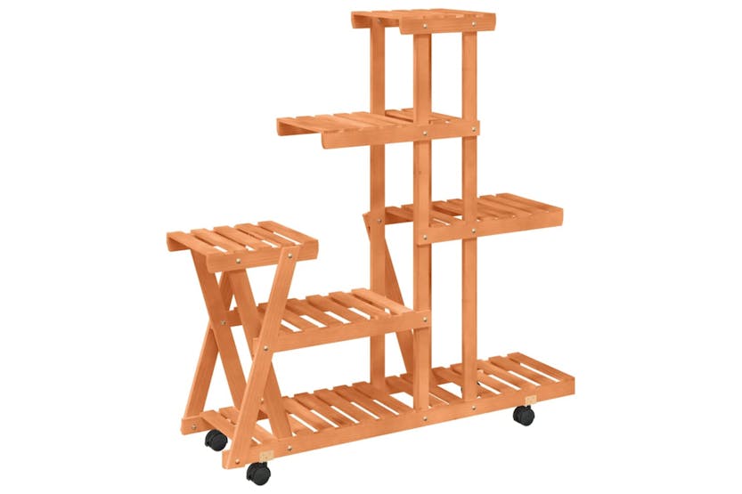 vidaXL 362882 Flower Stand With Wheels 95x25x101cm Solid Wood Fir vidaXL 362882 Flower Stand With Wheels 95x25x101cm Solid Wood Fir