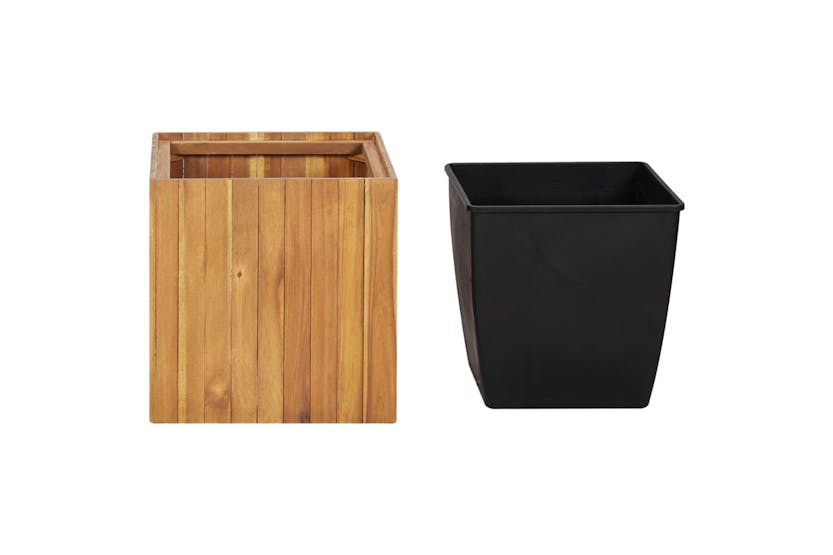 vidaXL 46569 Garden Raised Bed Pot 43.5x43.5x44cm Solid Acacia Wood vidaXL 46569 Garden Raised Bed Pot 43.5x43.5x44cm Solid Acacia Wood