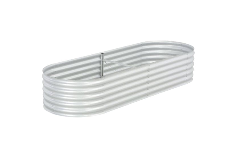 vidaXL Garden Raised Bed 240x80x44cm Galvanised Steel Silver vidaXL Garden Raised Bed 240x80x44cm Galvanised Steel Silver