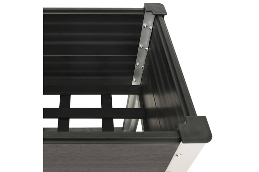 vidaXL 149017 Garden Raised Bed With Shelf 150x50x90cm Wpc Grey vidaXL 149017 Garden Raised Bed With Shelf 150x50x90cm Wpc Grey