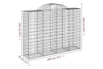 vidaXL 153497 Arched Gabion Basket 200x50x140/160cm Galvanised Iron vidaXL 153497 Arched Gabion Basket 200x50x140/160cm Galvanised Iron