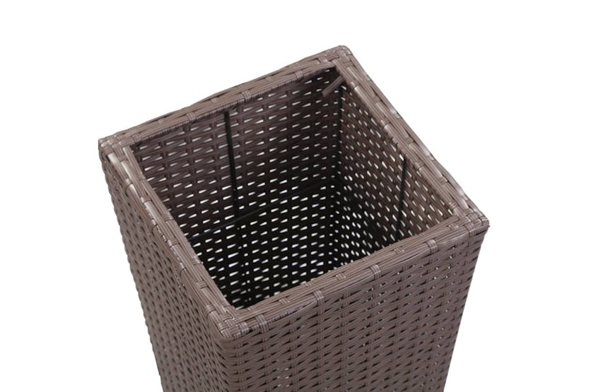 vidaXL 46929 Garden Raised Bed 30x30x80cm Poly Rattan Brown vidaXL 46929 Garden Raised Bed 30x30x80cm Poly Rattan Brown