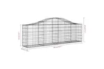 vidaXL 153383 Arched Gabion Basket 200x30x60/80cm Galvanised Iron vidaXL 153383 Arched Gabion Basket 200x30x60/80cm Galvanised Iron