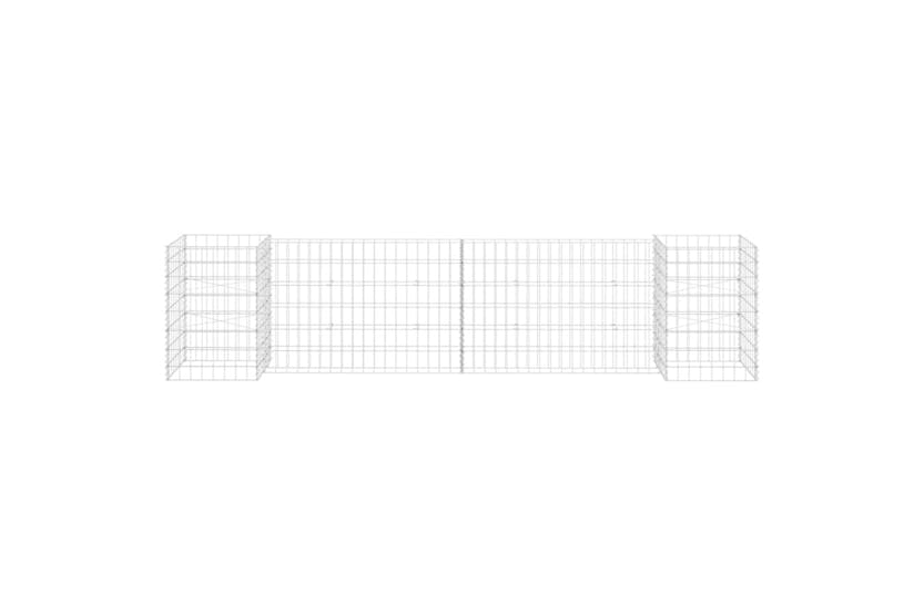 vidaXL 145659 H-shaped Gabion Planter Steel Wire 260x40x60cm vidaXL 145659 H-shaped Gabion Planter Steel Wire 260x40x60cm